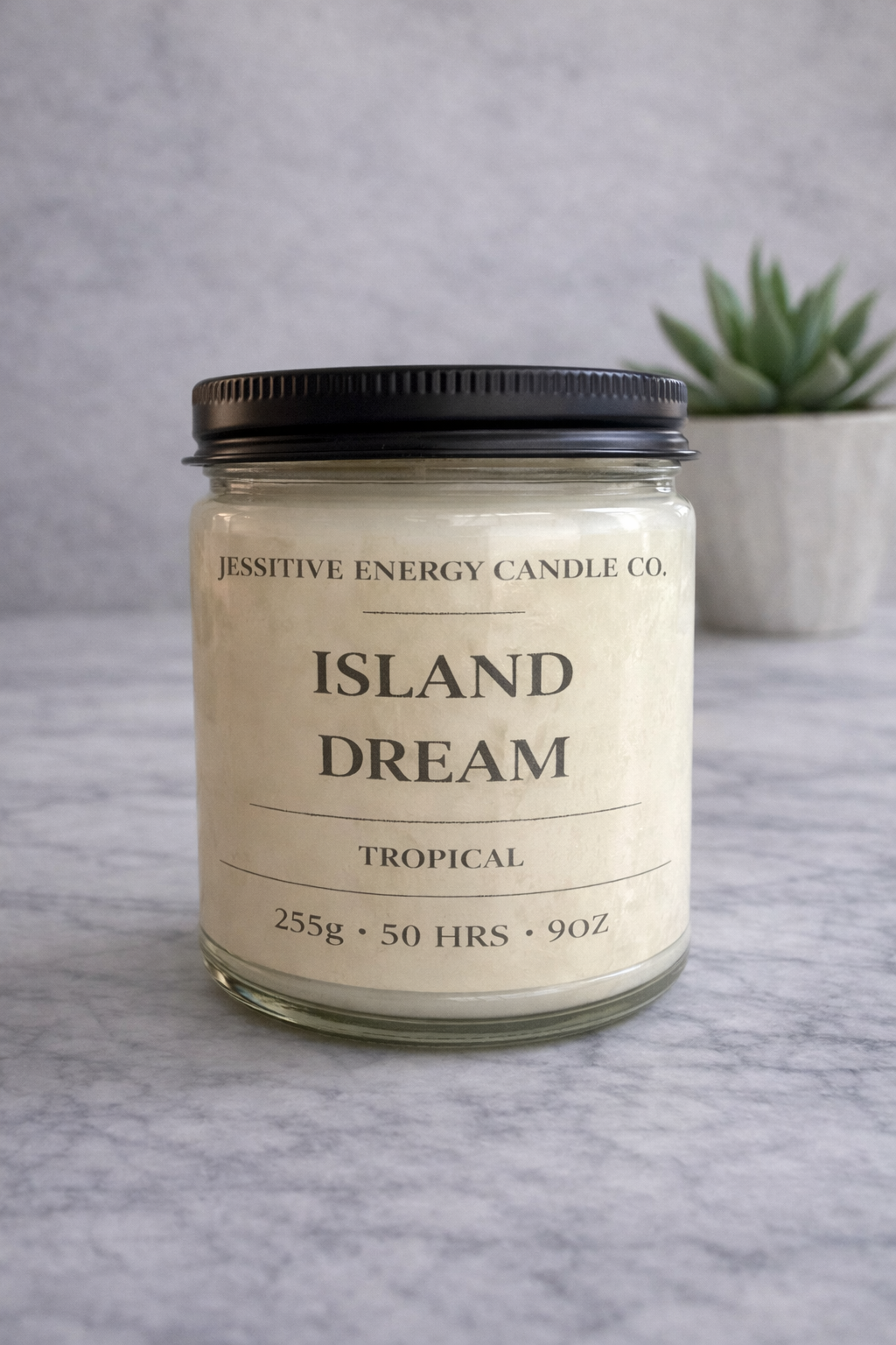 Island Dream Soy Candle – Tropical Scent | 9 oz | Eco-Friendly Wick