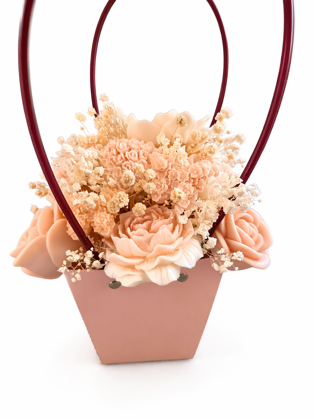 Blush Floral Candle Baskets (Pickup Only)