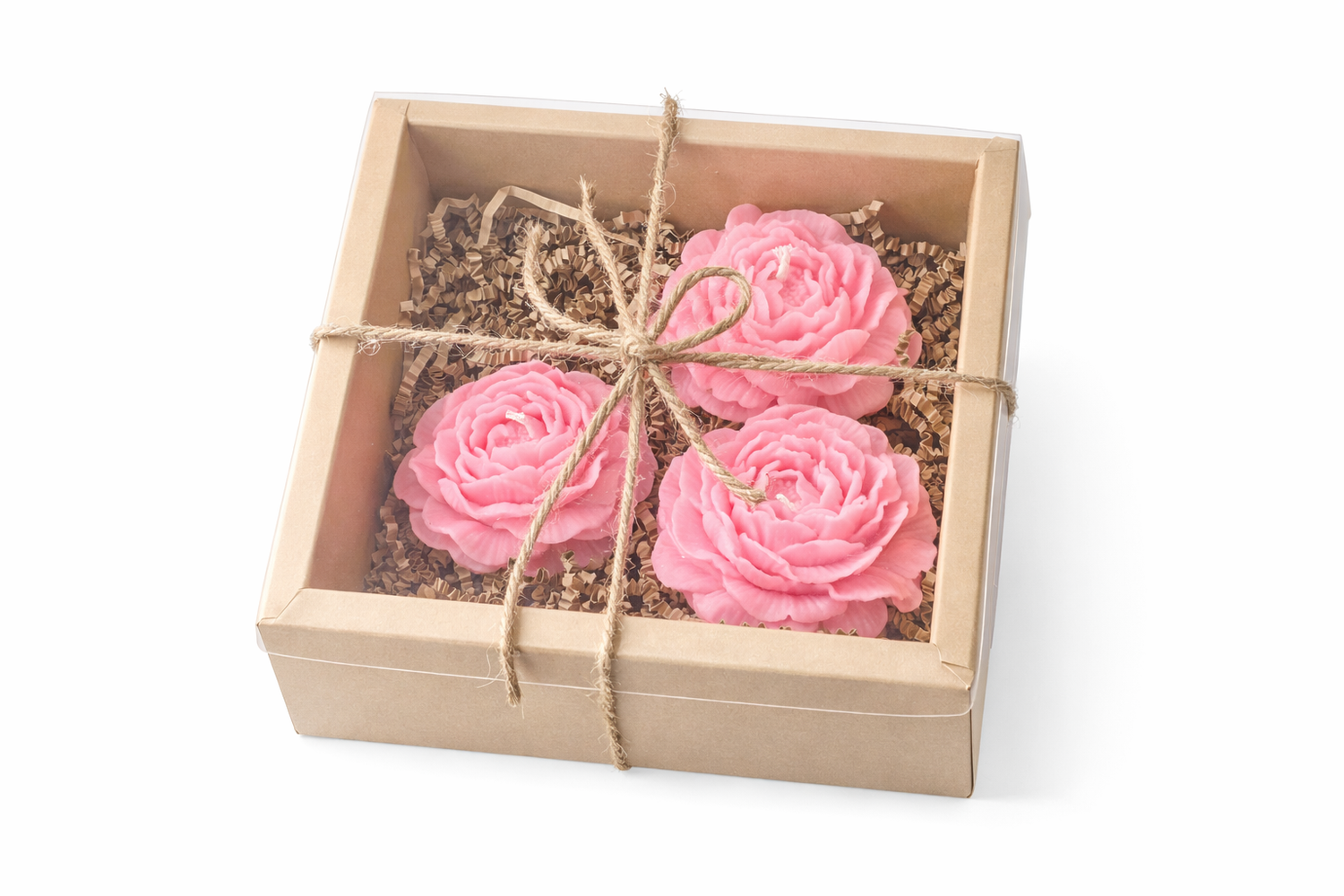 Candle Gift Set – Gardenia Tuberose Scent | Set of 3 Handmade Soy Wax Flower Candles